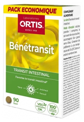 Ortis Bénétransit Favorse Transit Intestinal 90 Comprimés