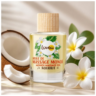 Lovea Huile de Massage Monoï Nourrissante 50 ml