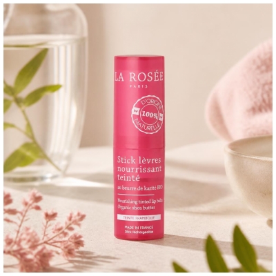La Rosée Stick Lèvres Nourrissant Teinté Rechargeable au Beurre de Karité Bio