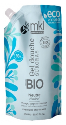 MKL Green Nature Gel Douche Surgras Neutre Bio Eco-Recharge 900 ml