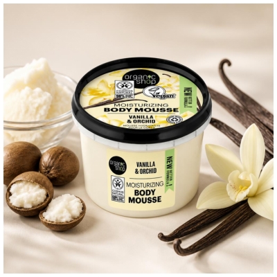 Organic Shop Body Mousse Hydratante Corps à la Vanille 250 ml