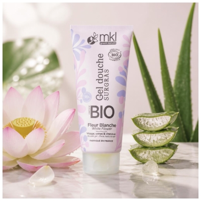 MKL Green Nature Gel Douche Surgras Fleur Blanche Biologique 200 ML