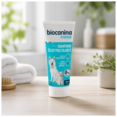 Biocanina Shampoing Éclat pour Poils Blancs 200 ML