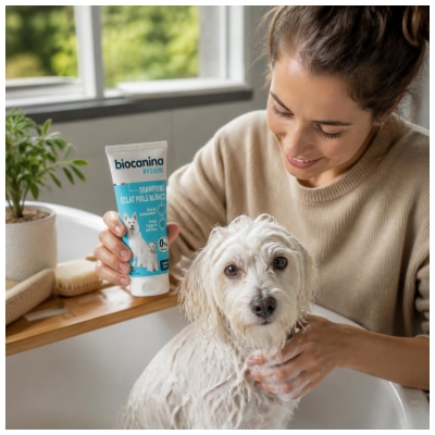 Biocanina Shampoing Éclat pour Poils Blancs 200 ML