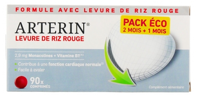 Arterin Levure de Riz Rouge 90 Unités