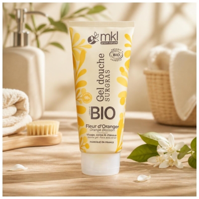 MKL Green Nature Gel Douche Surgras Fleur d'Oranger Biologique 200 ML