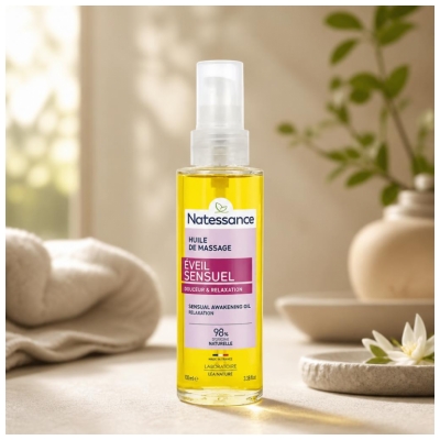 Natessance Éveil Sensuel Huile de Massage Relaxation & Douceur 100 ml