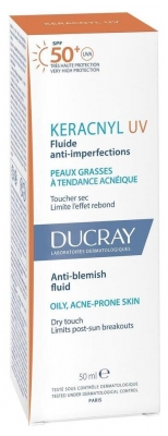 Ducray Keracnyl UV Fluide Anti-imperfections Peaux Grasses SPF50+ 50 ML