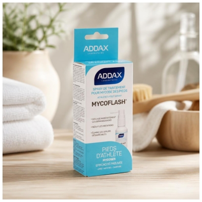 Addax Mycoflash Spray Traitement Mycose des Pieds d'Athlète 25 ML