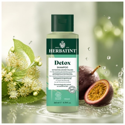 Herbatint Shampoing Détox Cheveux Normaux Bio 260 ml