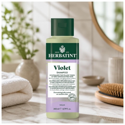 Herbatint Shampoing Violet Cheveux Blancs et Décolorés 260 ml