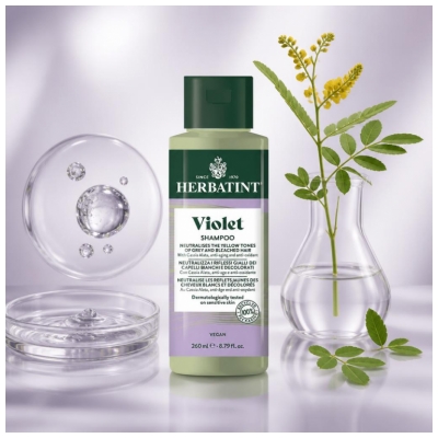 Herbatint Shampoing Violet Cheveux Blancs et Décolorés 260 ml
