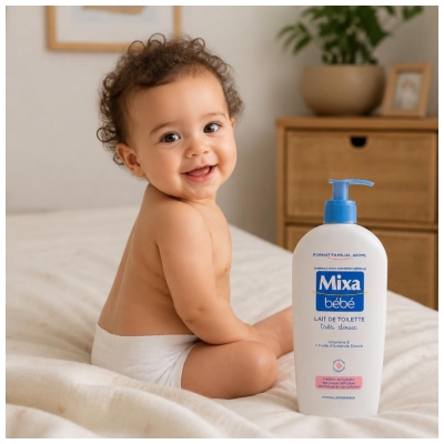 Mixa Bébé Lait de Toilette Hypoallergénique Très Doux 400 ml