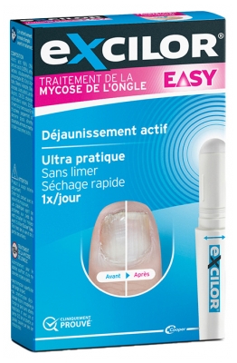 Excilor Easy Traitement Mycose de l'Ongle et Déjaunissement Actif 4 ML