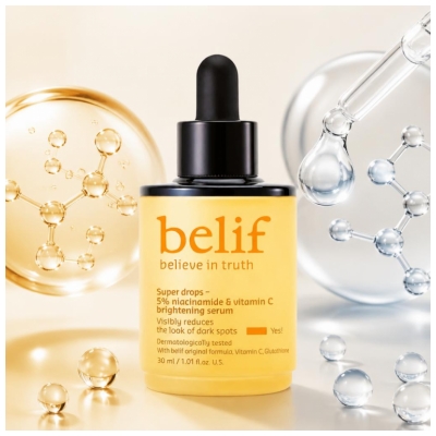 Belif Super Gouttes Sérum Unifiant Vitamine C et 5% Niacinamide 30 ml