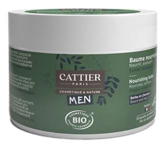 Cattier Men Baume Nourrissant Cheveux et Barbe Bio 90 g