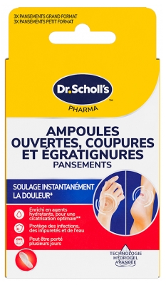 Scholl Ampoules Ouvertes Égratignures et Coupures 6 Pansements