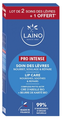 Laino Soin Des Lèvres Pro Intense 3 x 4 g dont 1 Offert
