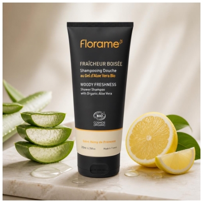 Florame Shampoing Douche Corps et Cheveux Fraicheur Boisée 200 ml
