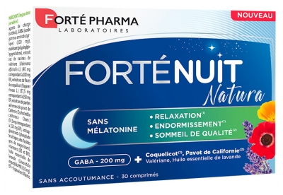 Forté Pharma Forté Nuit Natura Sans Mélatonine Sans Accoutumance 30 comprimés