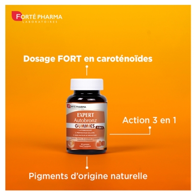 Forté Pharma Expert Autobronz 3en1 Framboise 60 Gummies
