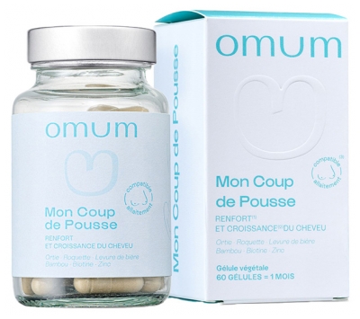 Omum Mon Coup de Pousse Nutricosmétique : Complément Alimentaire Pour la Croissance Des Cheveux - 60 Gélules