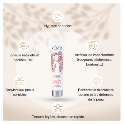 Omum Ma Jolie Peau Crème Visage Rééquilibrante & Hydratante Bio 40 ml 