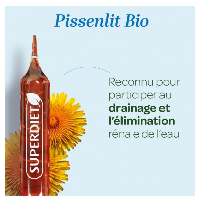 Superdiet Pissenlit Bio - 20 Ampoules de 15 ml