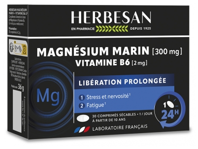 Herbesan Magnésium et Vitamine B6 LP 30 Comprimés