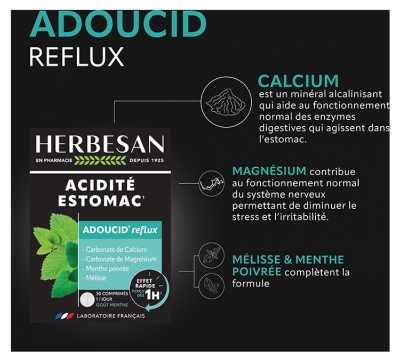 Herbesan Adoucid Menthe - 30 Comprimés