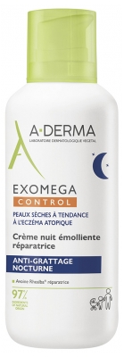 A-DERMA Exomega Control Crème Nuit Émolliente Réparatrice Dès la Naissance 400 ml