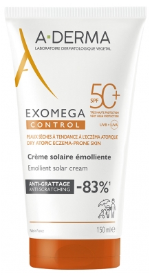 A-DERMA Exomega Control Crème Solaire Émolliente Corps SPF50+ 150 ML