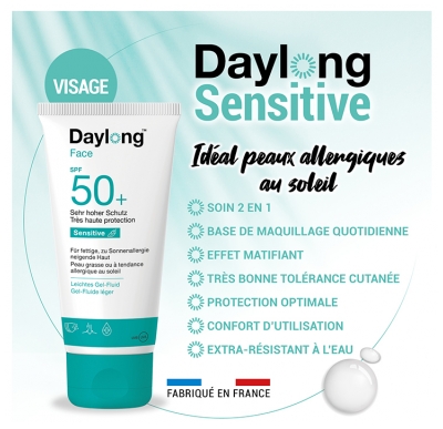 Daylong Sensitive Face Gel-Fluide Léger SPF 50+ 50 ml