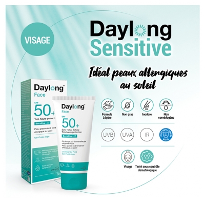 Daylong Sensitive Face Gel-Fluide Léger SPF 50+ 50 ml