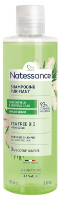 Natessance Shampooing Purifiant - Tea Tree & Kératine Végétale 250 ml