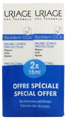 Uriage Bariéderm Cica-Lèvres Baume Protecteur 15 ml X2