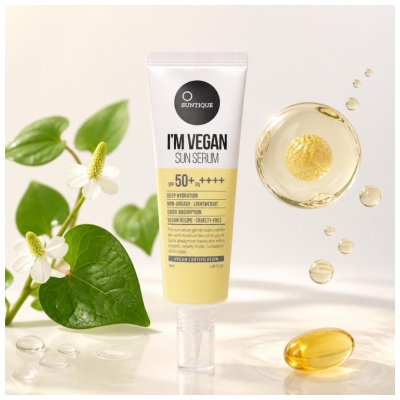 Suntique I'm Vegan Sun Serum Crème Solaire Visage SPF50+ 50 ML