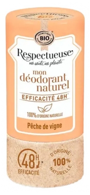 Respectueuse Mon Déodorant Naturel Pêche de Vigne Bio 50 Grammes