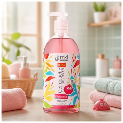 MKL Green Nature kids Gel Douche Surgras Grenadine de 1 Litre