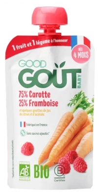 Good Goût Framboise Carotte dès 4 Mois Bio 120 g