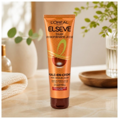 L'Oréal Paris Elseve Huile Extraordinaire Jojoba pour Cheveux Très Secs ou Frisés 150 ML