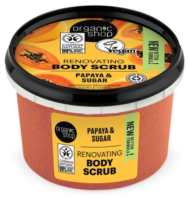 Organic Shop Body Scrub Gommage Rénovateur Corps à la Papaye 250 ML