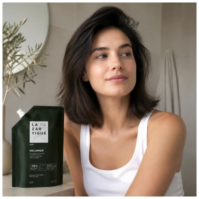 Lazartigue Volumize Shampoing Volume Protéines de Riz Éco-Recharge 500 ml 