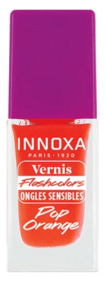 Innoxa Vernis Flashcolors pour Ongles Sensibles 8 ML - Couleur : Pop Orange
