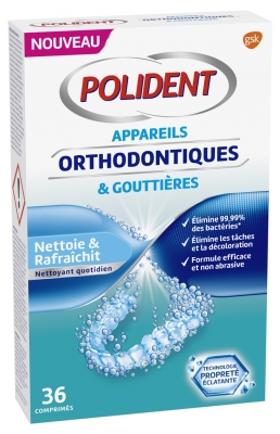 Polident Corega Nettoyant Orthodontique X 36 Cps