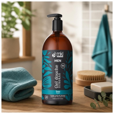MKL Green Nature Men Gel Douche Surgras Tonic de 1 Litre