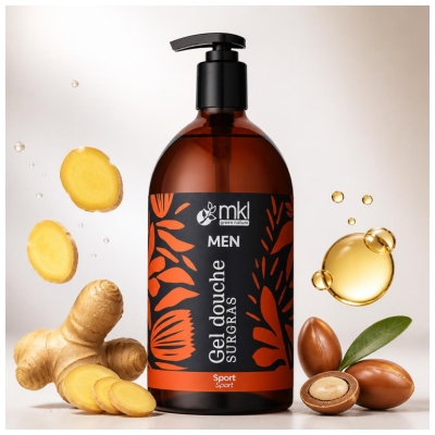 MKL Green Nature Men Gel Douche Surgras Sport de 1 Litre