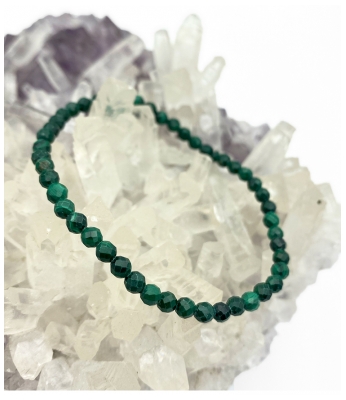 Natura Square Bracelet Facettes Malachite 1 Unité