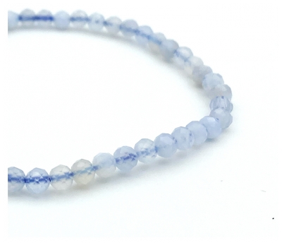 Natura Square Bracelet Facettes Calcédoine Bleue 1 Unité