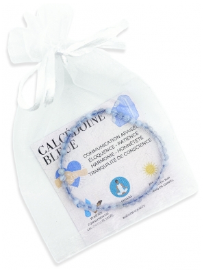 Natura Square Bracelet Facettes Calcédoine Bleue 1 Unité